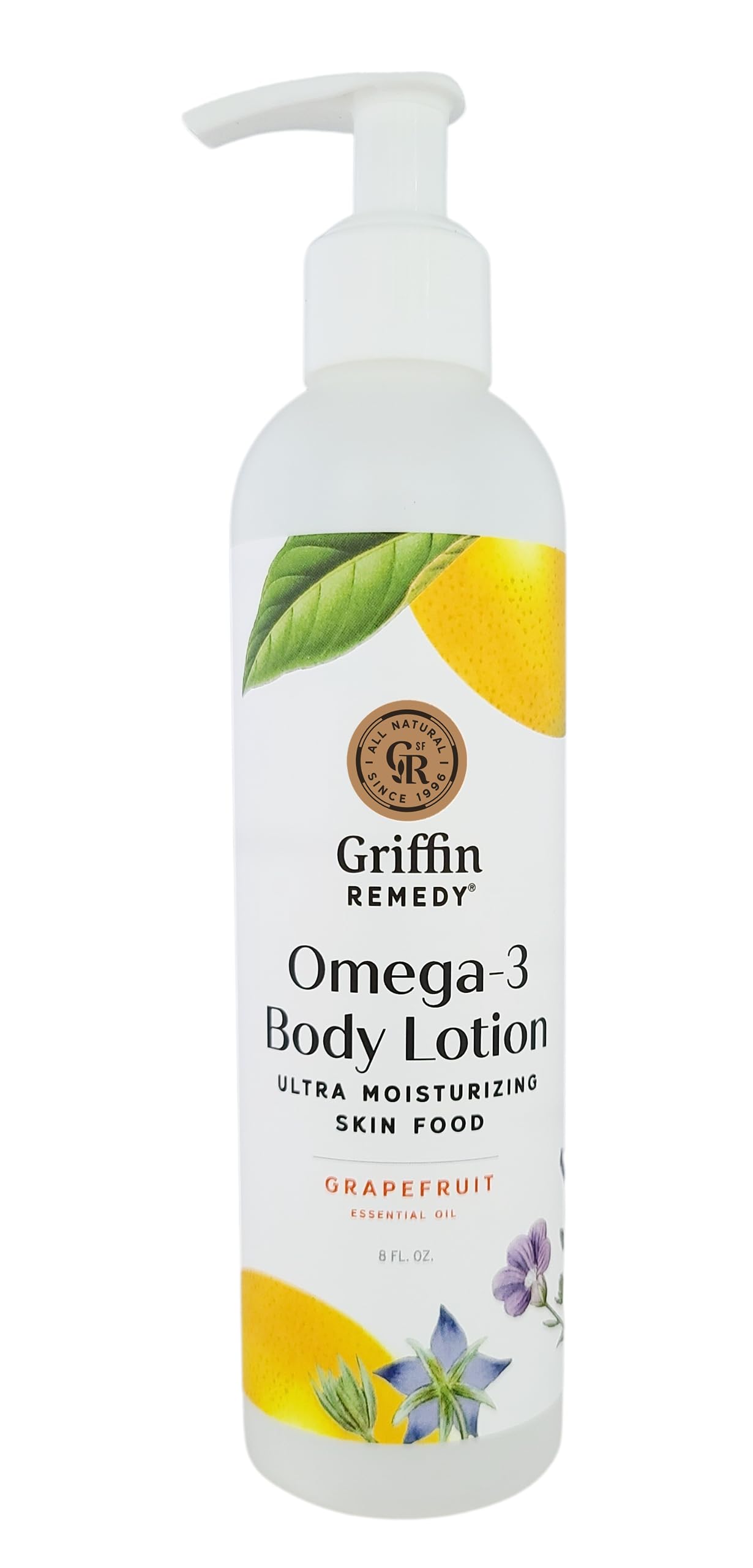 Griffin Remedy Omega-3 Body Lotion-Grapefruit Essential Oils and Organic MSM, Ultra Moisturizing, All Natural, Paraben Free, Sulfate Free 8 fl oz Beauty & Personal Care Griffin Remedy