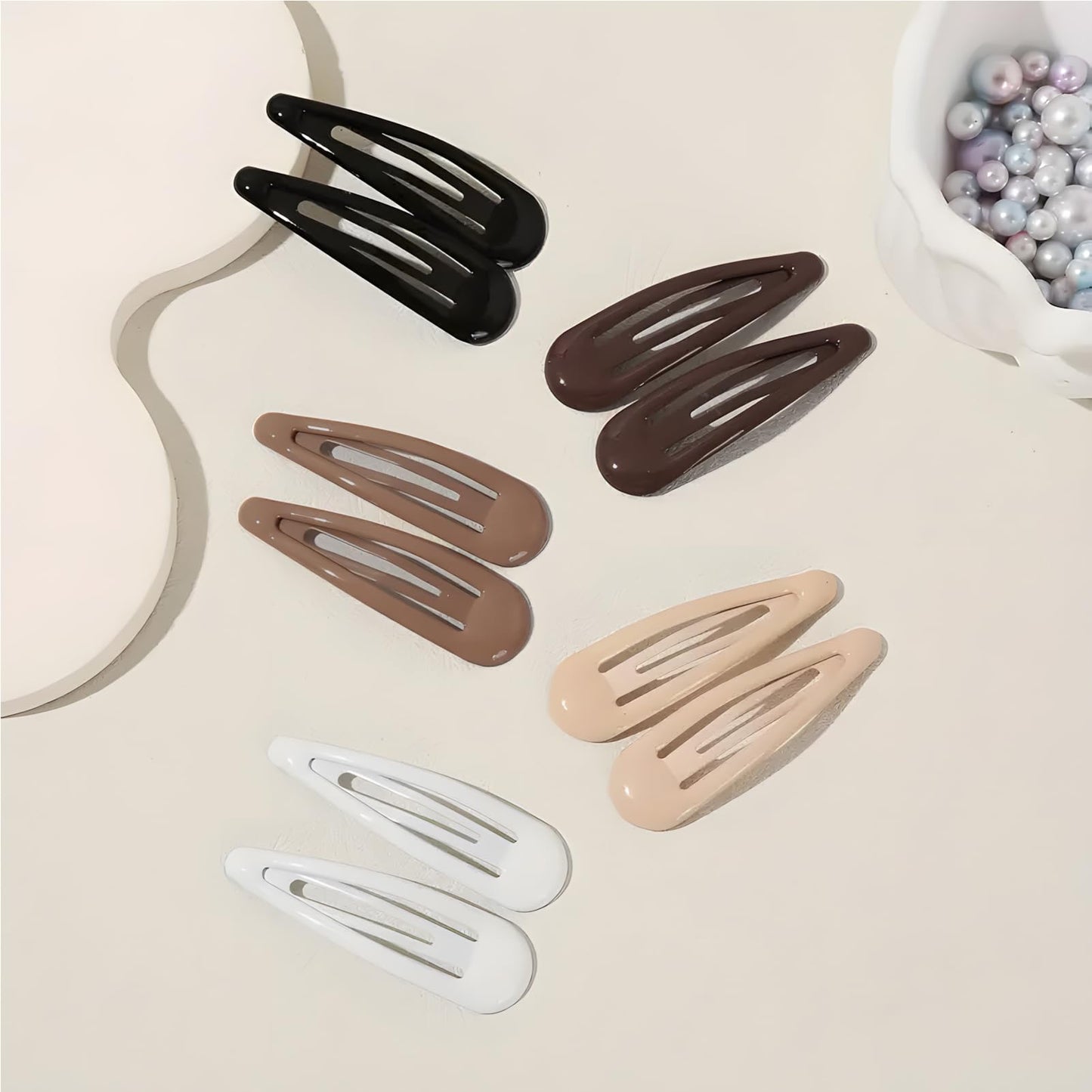 GKETN Snap Hair Clips for Women Water Drop Non Slip Hair Barrettes Heavy Coated Metal Hair Clips Accessory Mixed Color 20 PCS 1.89" Beauty and Personal Care GKETN