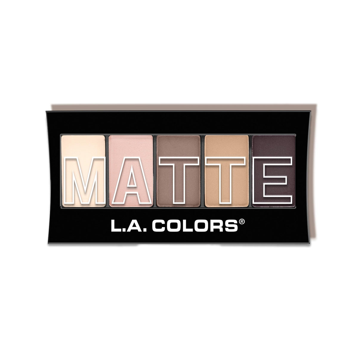 L.A. COLORS 5 Color Matte Eyeshadow Palette, Natural Linen CEM471