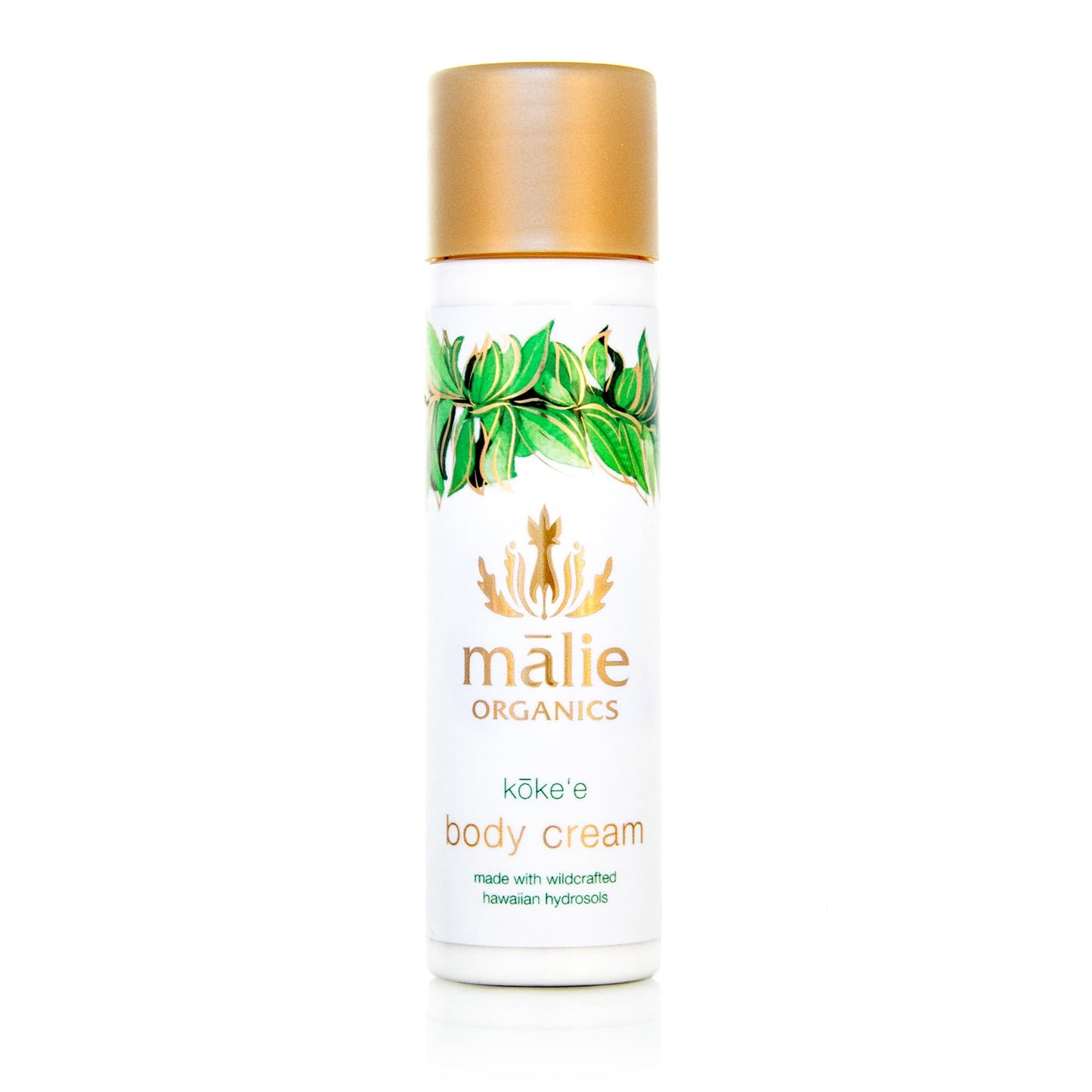 M?lie Organics Body Cream, K?ke‘e, 2.5 oz Travel Size, Deep Hydration Body Moisturizer with Coconut Oil + Kukui Nut Oil, Vegan Beauty & Personal Care Malie