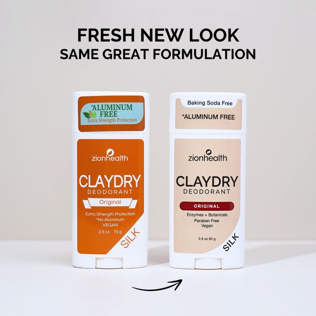 Zion Health Zion Claydry Deodorant Original 2.5 Oz2 Beauty and Personal Care Adama Minerals