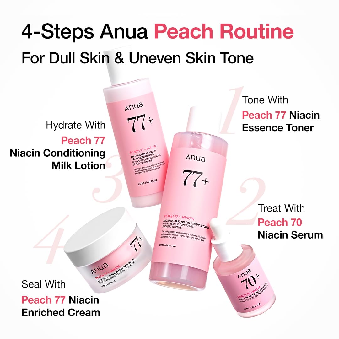 Anua Peach 70 Niacinamide Serum, Daily Glow Serum For Face, Skin Tone & Dullness Care with Vitamin B12, Lightweight, Hydrating For Glass Skin Effect Beauty & Personal Care ANUA