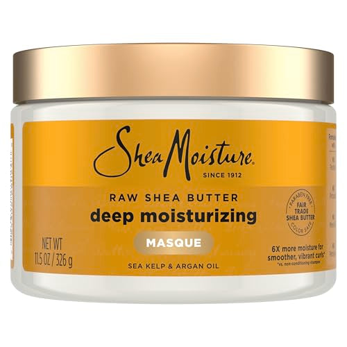 SheaMoisture Raw Shea Butter Deep Moisturizing Hair Masque Raw Shea Butter for Curly Hair Deep Conditioner to Moisturize and Renew Hair 11.5 oz