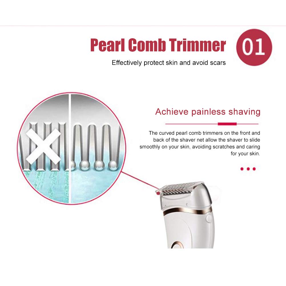 Electric for Women, Shaver Rechargeable Women's Electric Shaver with LED Display Body Hair Removal for Face Underarm Legs and Bikini Line Beauty and Personal Care Faruxue