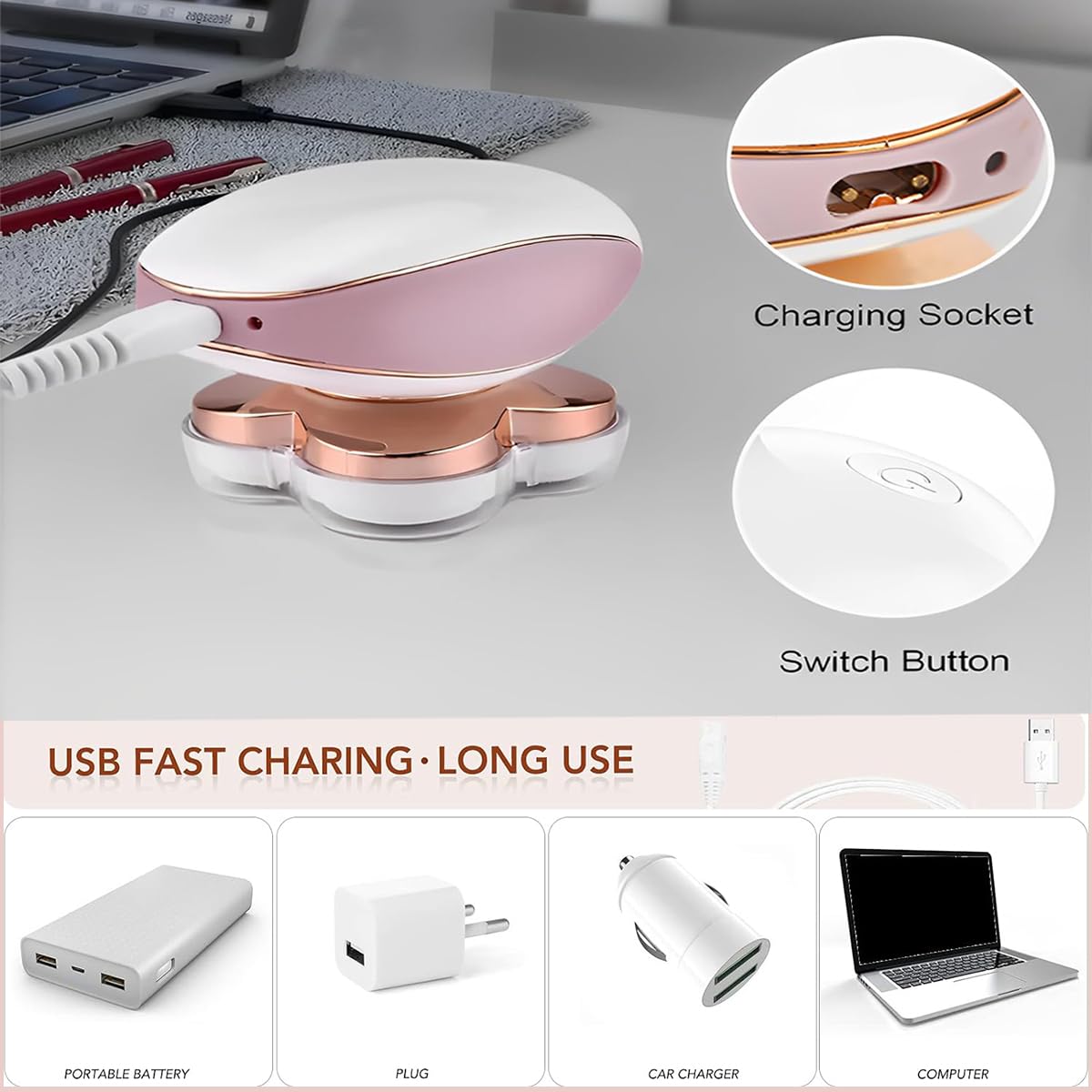 Electric Razors for Women, Facial Hair Removal, Shaver for Women, Wet and Dry Lady Hair Remover for Legs Body Face, Painless Womens Electric Shaver Beauty and Personal Care Muflylee