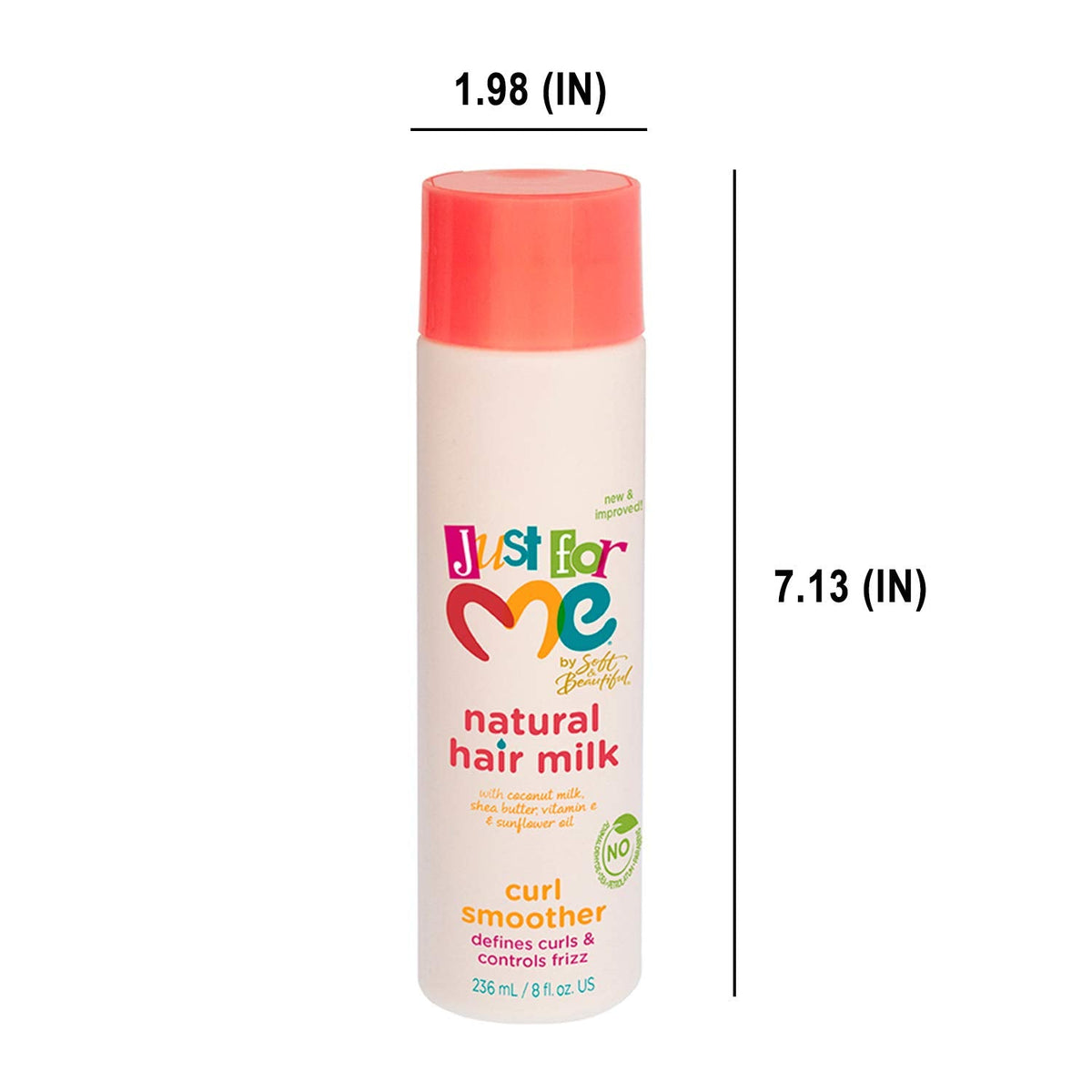 Just For Me Natural Hair Milk Curl Smoother - Defines Curls & Controls Frizz, Contains Coconut Milk, Shea Butter, Vitamin E, Sunflower Oil Beauty & Personal Care Just For Me