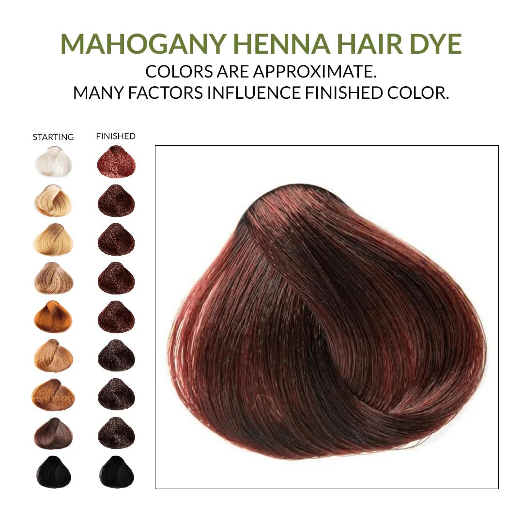 1 Pack Of Mahogany Henna Hair & Beard Color/Dye 100 Grams - Natural Hair Color, Plant-based Hair Dye - The Henna Guys Beauty & Personal Care The Henna Guys