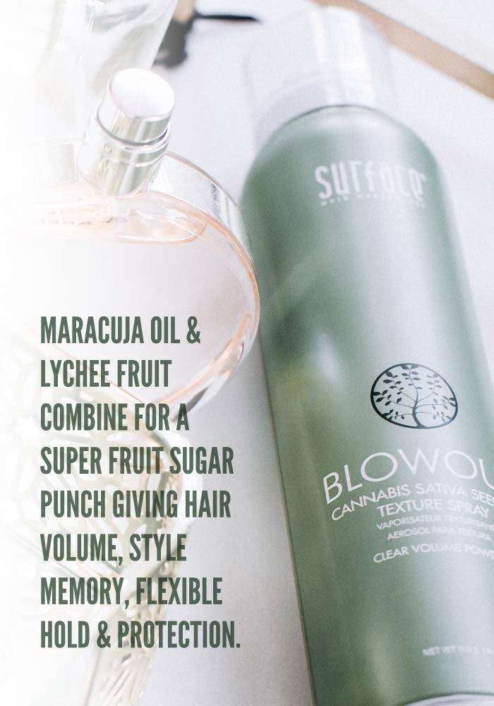 SURFACE Hair Blowout Hair Texture Spray for Women and Men, 4 oz - Heat Protecting, Volumizing Spray Lychee and Maracuja Oil - Premium Blowout Hair Beauty & Personal Care SURFACE