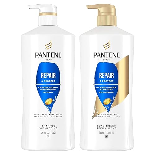 Pantene Shampoo, Conditioner and Hair Treatment Set, Repair & Protect for Damaged Hair, Safe for Color-Treated Hair Beauty & Personal Care Pantene