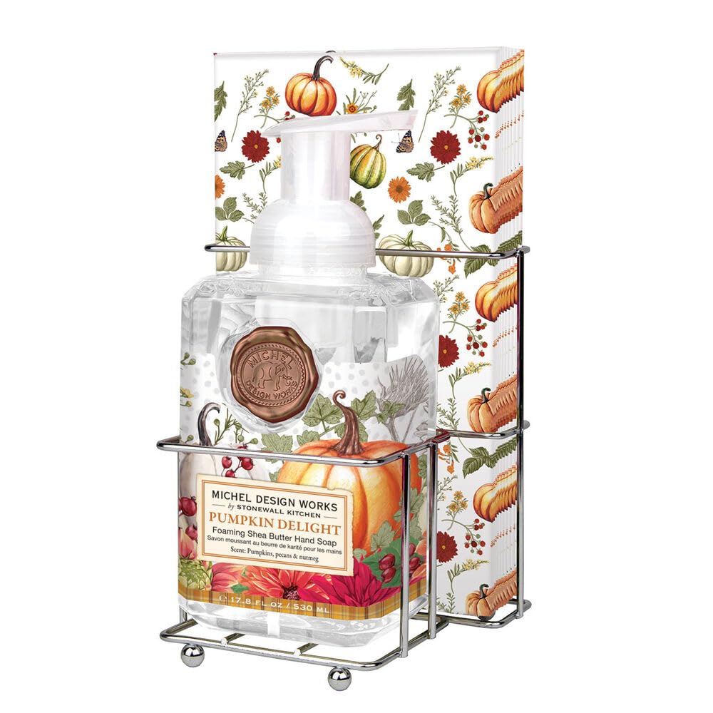 Michel Design Works Scented Foaming Hand Soap and Napkin Caddy Set, Pumpkin Delight Beauty & Personal Care Michel Design Works