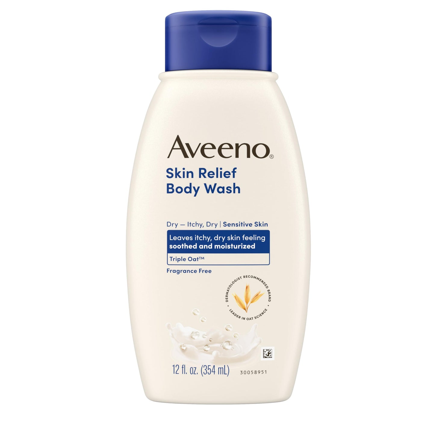 Aveeno Skin Relief Fragrance-Free Body Wash with Triple Oat Formula, Gentle Daily Cleanser for Sensitive Skin Leaves Itchy, Dry Skin Feeling & Soothed Beauty & Personal Care Aveeno
