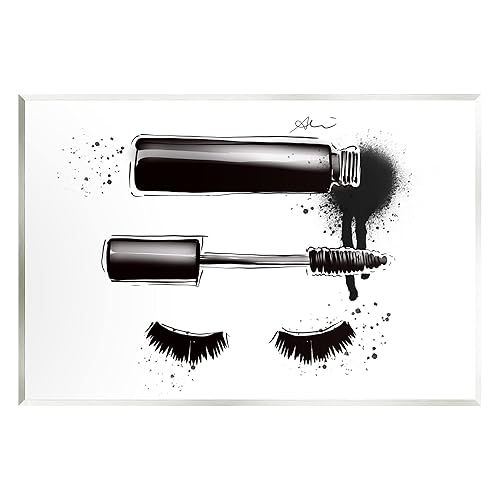 Stupell Industries Glam Mascara Lashes Makeup Wood Wall Art, Design by Alison Petrie Beauty & Personal Care Stupell Industries