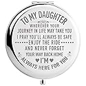 DIDADIC Daughter Gifts from Mom and Dad on Wedding Day, Graduation and Birthday Gifts for Girls, Compact Makeup Mirror (Mir-Daughter-Journey) Beauty & Personal Care DIDADIC
