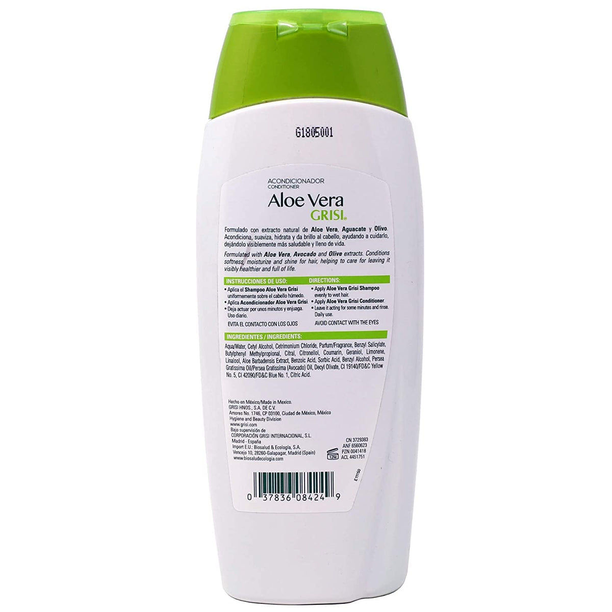 Grisi Aloe Vera Conditioner, Moisturizing Hair Product with Aloe Extract, Paraben-Free, 2-Pack for Soft and Shiny Hair, 13.5 FL Oz each Beauty & Personal Care Grisi