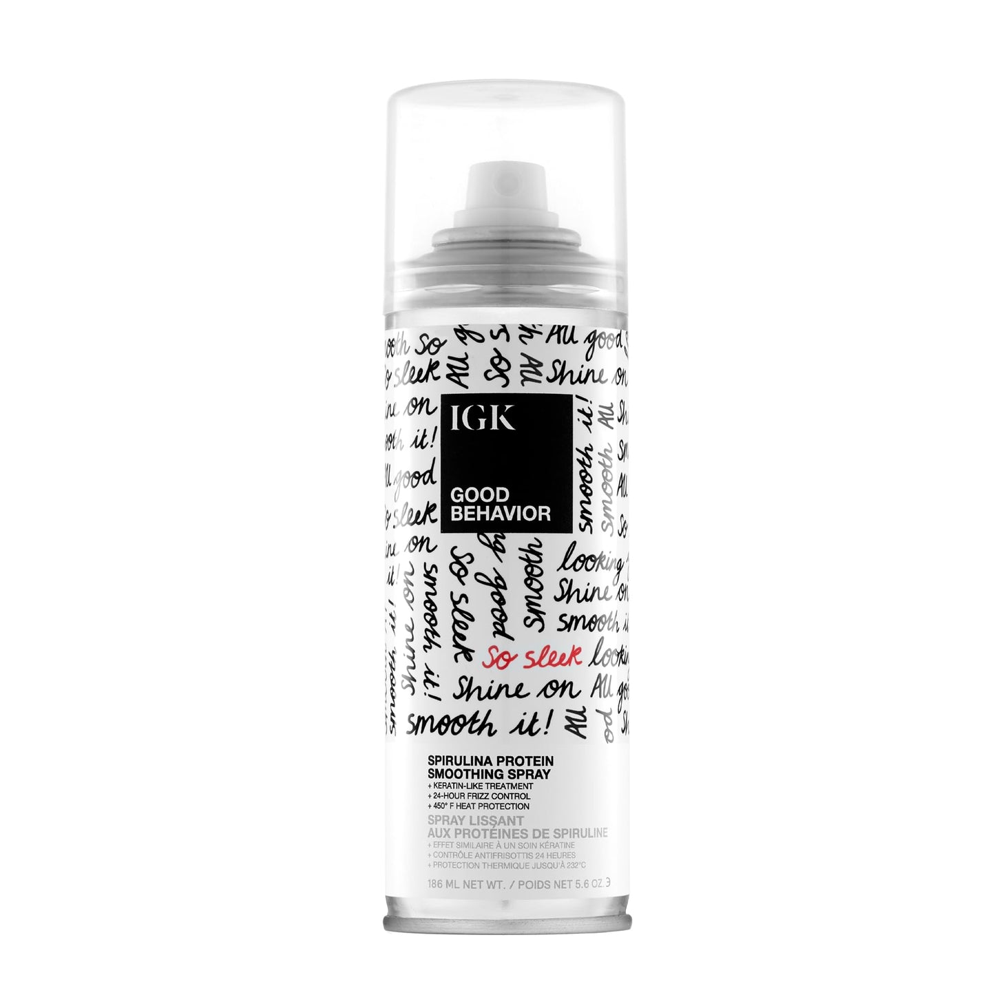 IGK GOOD BEHAVIOR Spirulina Protein Smoothing Spray | Frizz Control + Heat Protectant | Vegan + Cruelty Free | 5.6 Oz Beauty & Personal Care IGK