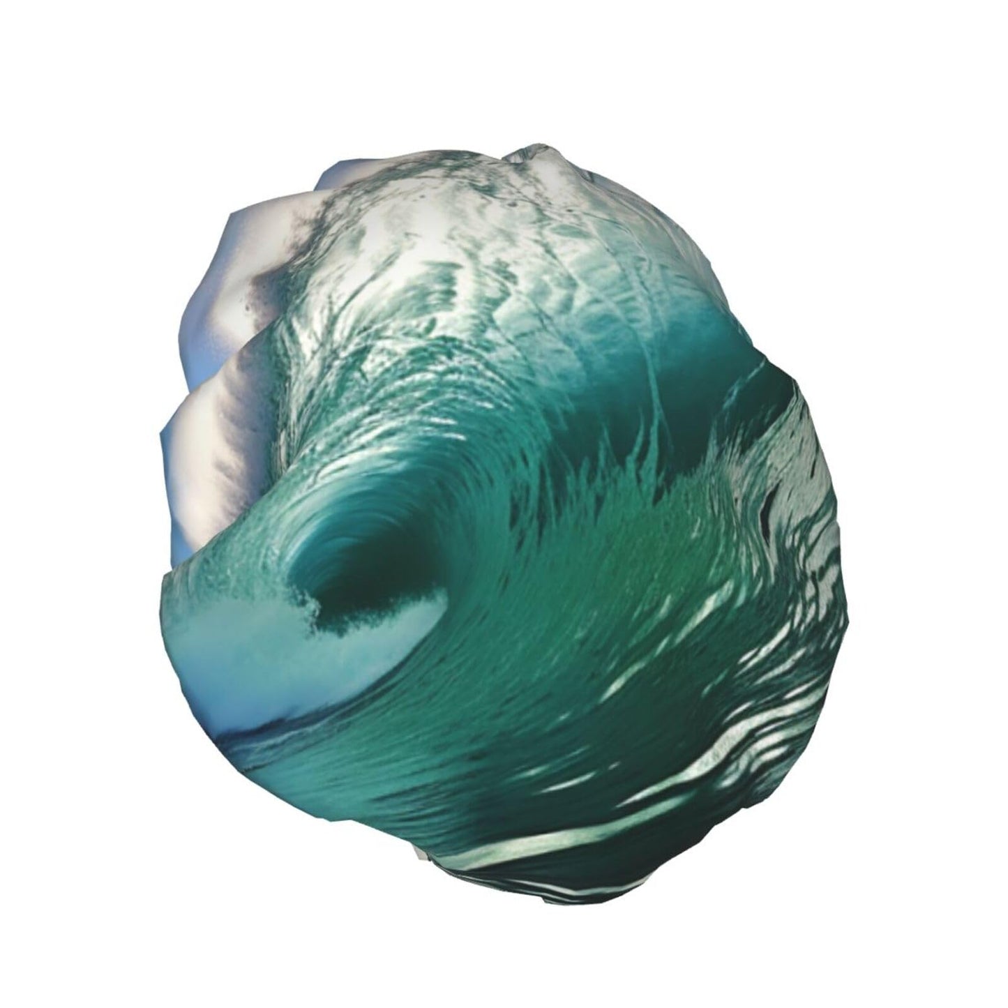 Big Ocean Wave Shower Cap For Women Reusable Double Layers Bathing Bath Cap Hair Caps Waterproof Elastic Band Ladies Spa Salon Shower Hat Hair Caps Beauty and Personal Care GDSHJKLW