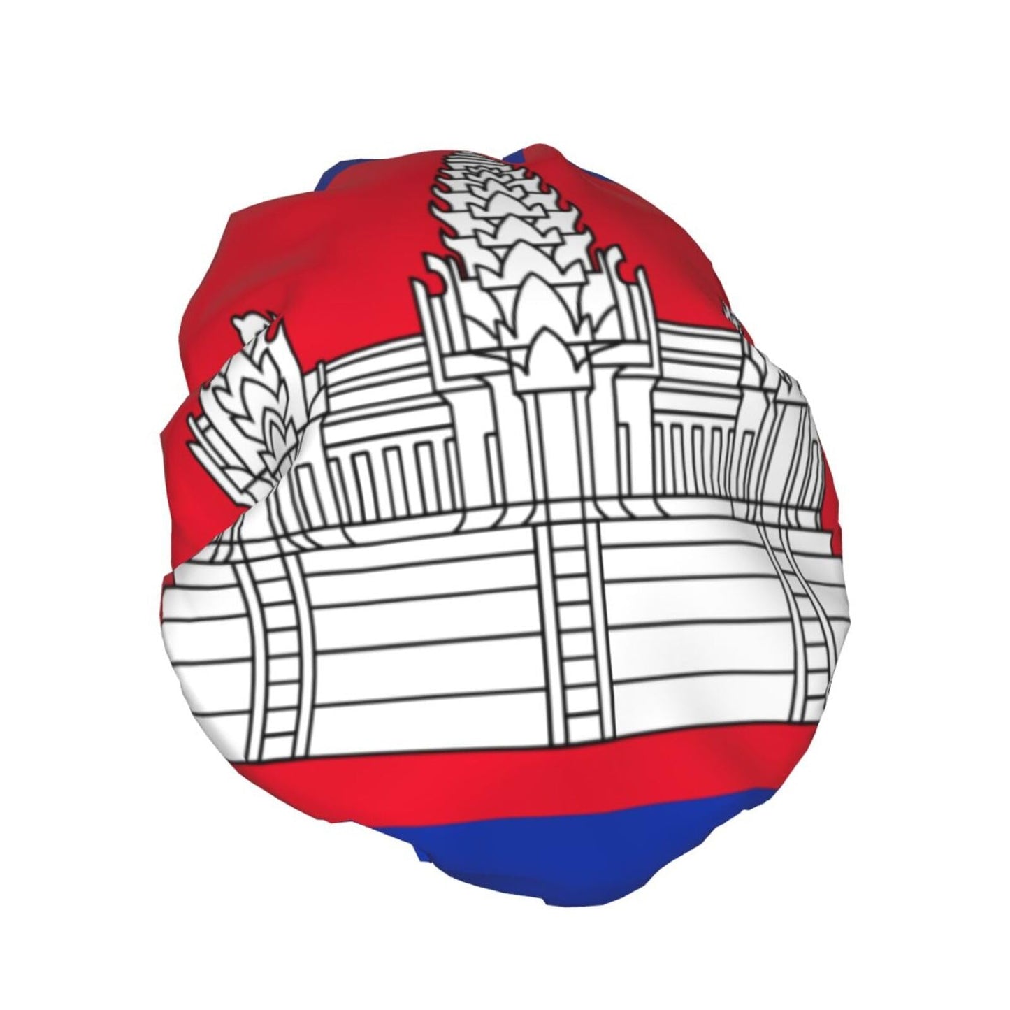 Cambodia Flag Prints Shower Cap Double Layer Lined Waterproof Bathing Shower Hat Beauty and Personal Care Hayyett