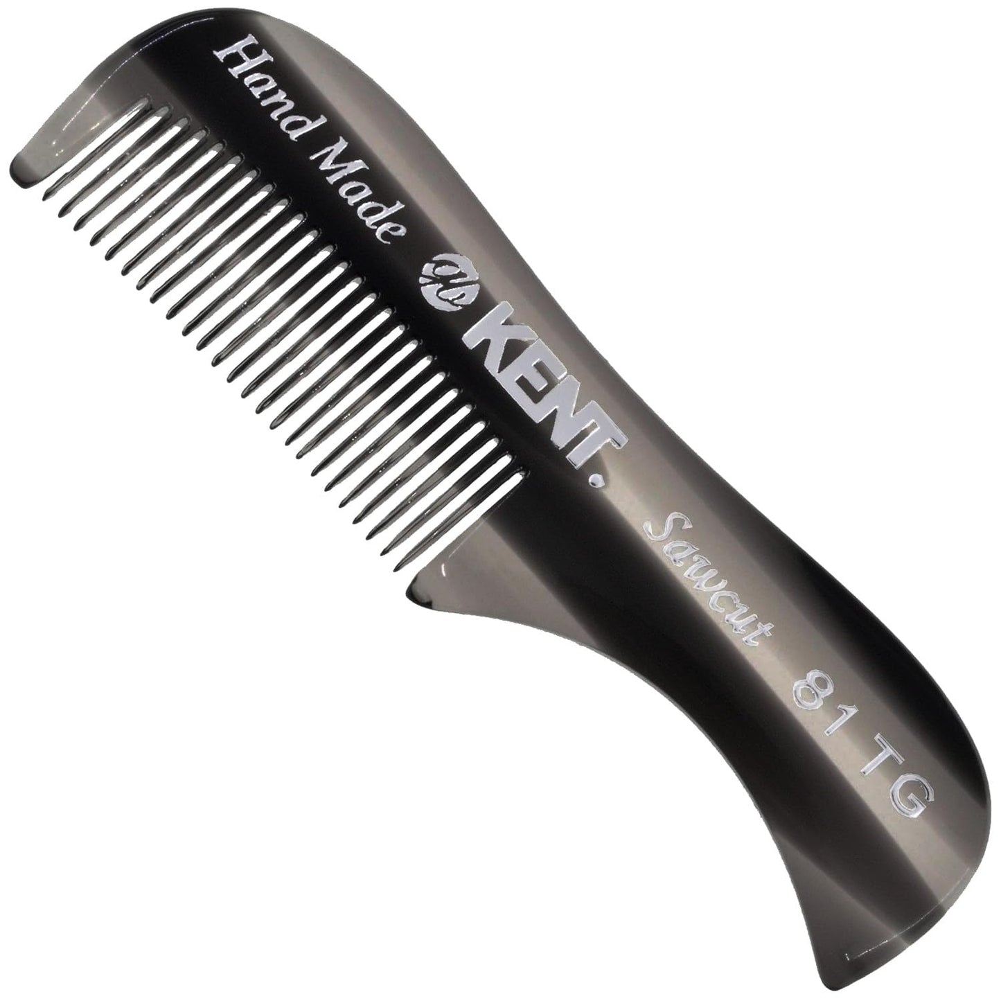 KENT A 81T Graphite X-Small Men's Beard Mustache Pocket Comb, Fine Toothed for Facial Hair Grooming and Styling. Hand-Made of Quality Cellulose Beauty and Personal Care KENT