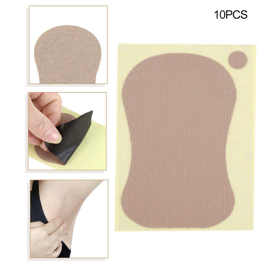 Underarm Sweat Pads, 10 PCS Self-adhesive Armpit Prevent Sweat Pads, Disposable Invisible Antiperspirant Sticker, Absorbent Sweat Armpits Perspiration Beauty and Personal Care Jocaluyia