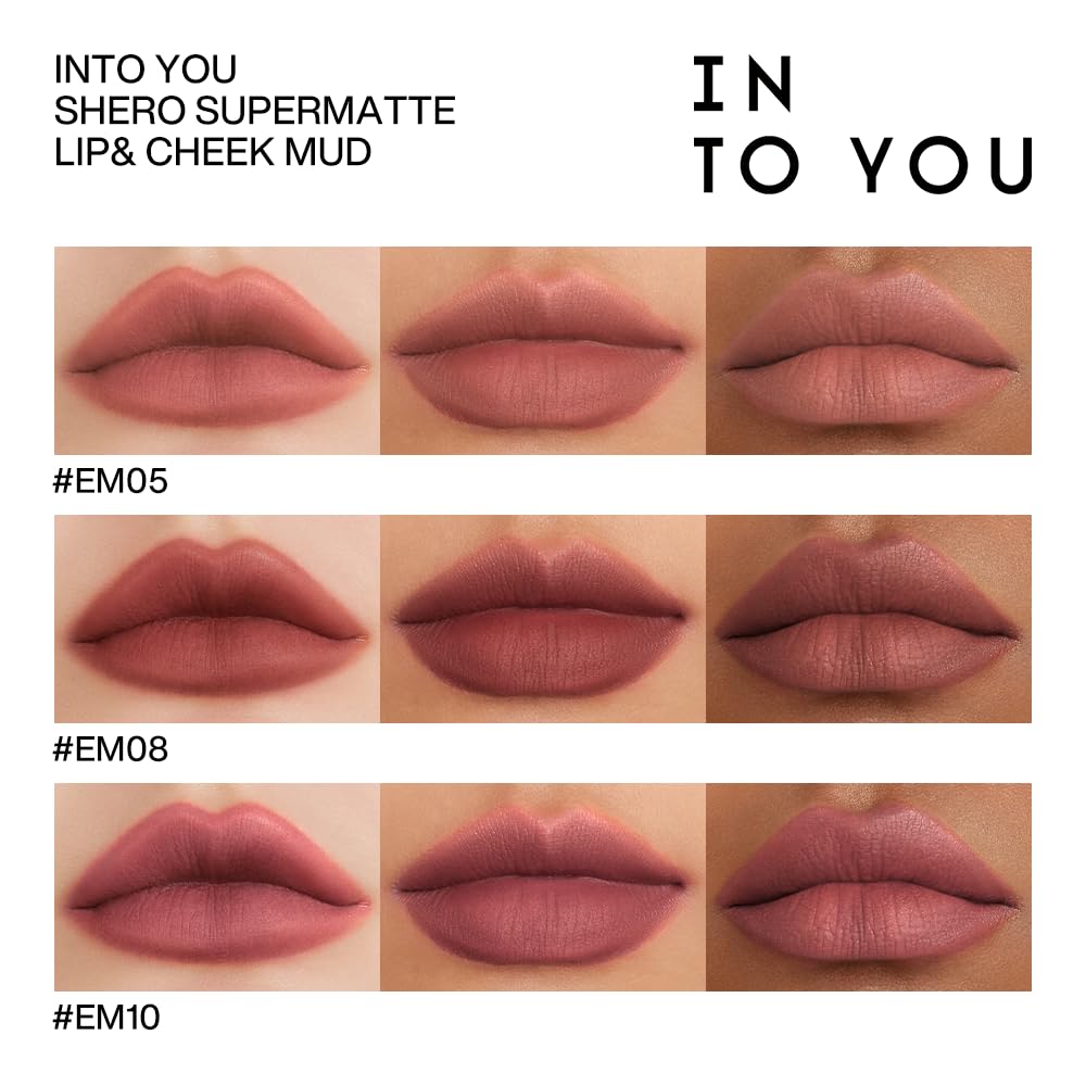 INTO YOU Velvet Matte Finish Lip Stain, Lip Tint, High Impact Lipcolor With Lightweight Lip Mud Texture, Dual-Use For Lips And Cheek, Red Lipstick Beauty & Personal Care INTO YOU