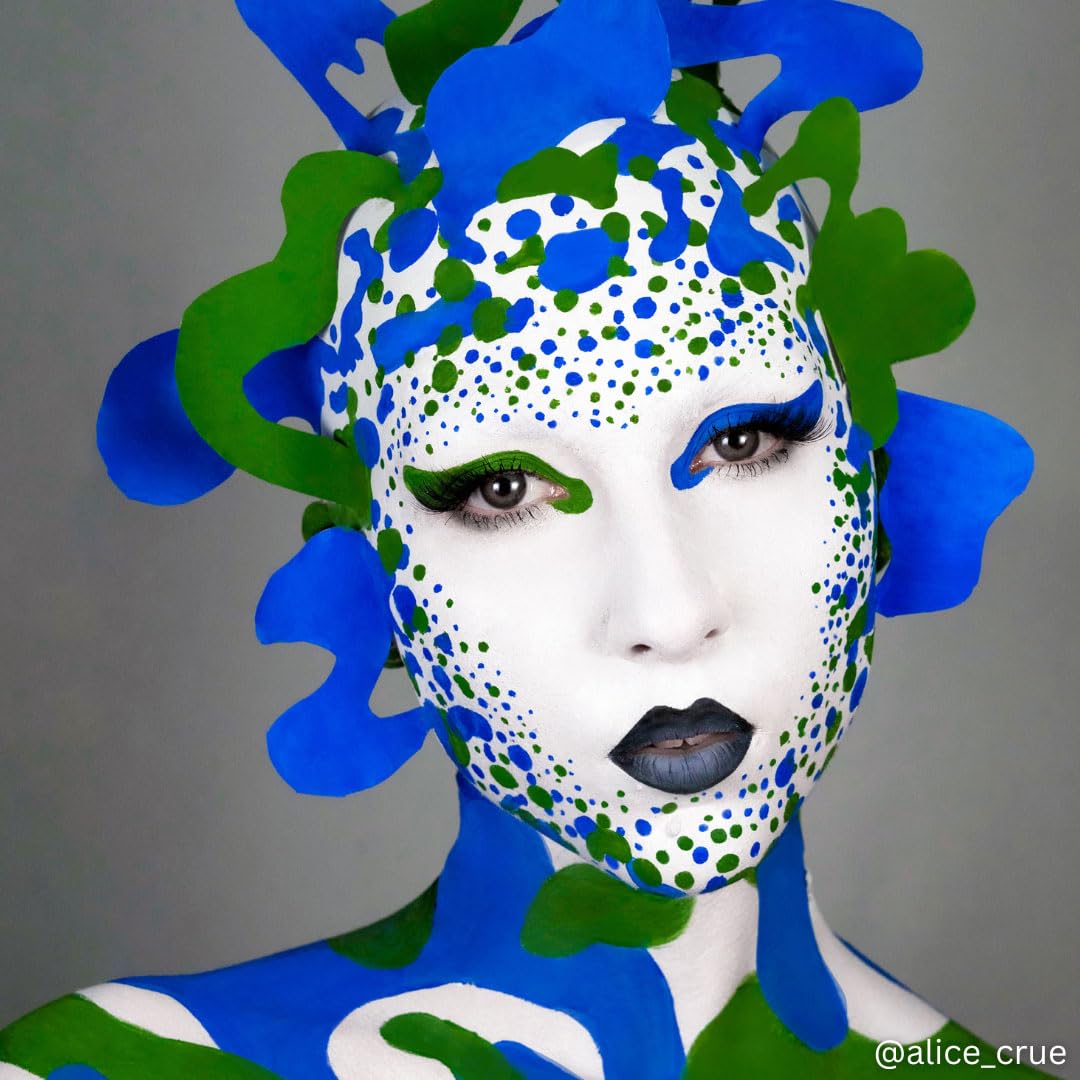 Mehron EDGE Face & Body Paint| Professional Water-Activated Face Paint Makeup | Made in the USA | For Cosplay, Halloween, & SFX (Blue) Beauty & Personal Care Mehron