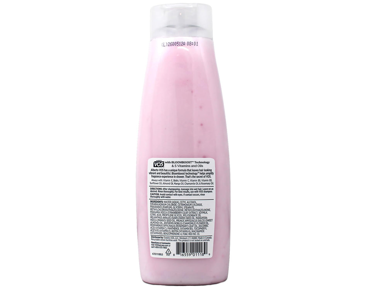 Alberto VO5 Moisture Milks Moisturizing Conditioner Strawberries & Cream, 12.5oz (Pack of 3)