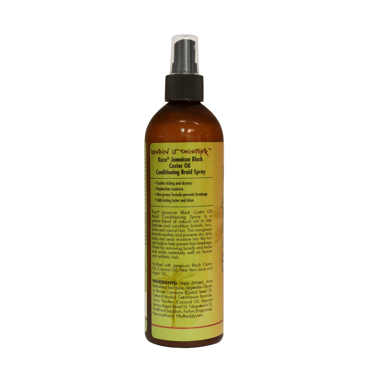 Kuza Jamaican Black Castor Oil Conditioning Braid Spray - Infused with Coconut Oil - for Braids, Locs, Twists and Natural Hair, 12 fl oz Beauty & Personal Care Kuza