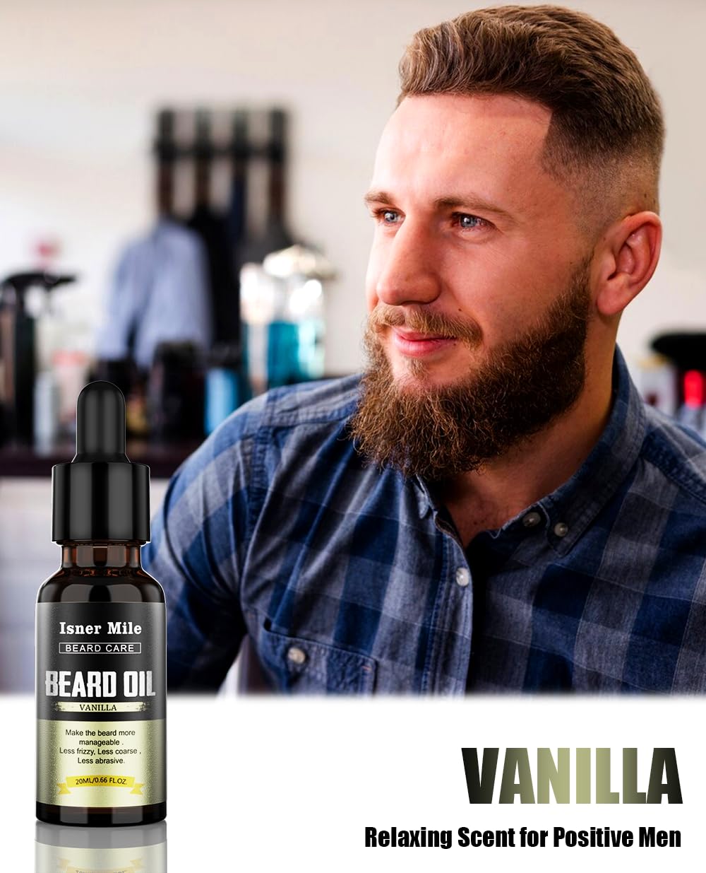 ISNER MILE Beard Oil Kit Stocking Stuffers: Gifts for Men Him Dad Boyfriend, Mustaches Conditioner - Soften - Strength with Sandalwood, Bay Rum Beauty and Personal Care ISNER MILE
