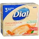 Dial Omega Moisture Glycerin Bar Soap, Sea Berries, 3 Count (Pack of 1) Beauty & Personal Care Dial