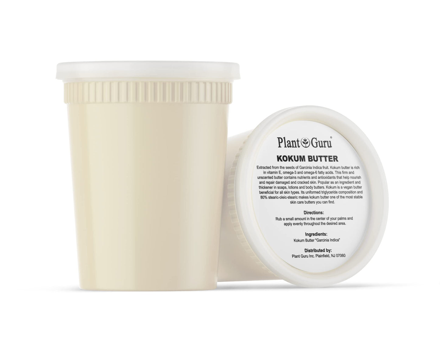 Plant Guru Raw Kokum Butter 32 oz. / 2 lbs. 100% Pure Natural Cold Pressed - Great for Skin, Body and Hair Moisturizer, DIY Creams, Balms, Lotions Beauty & Personal Care Plant Guru