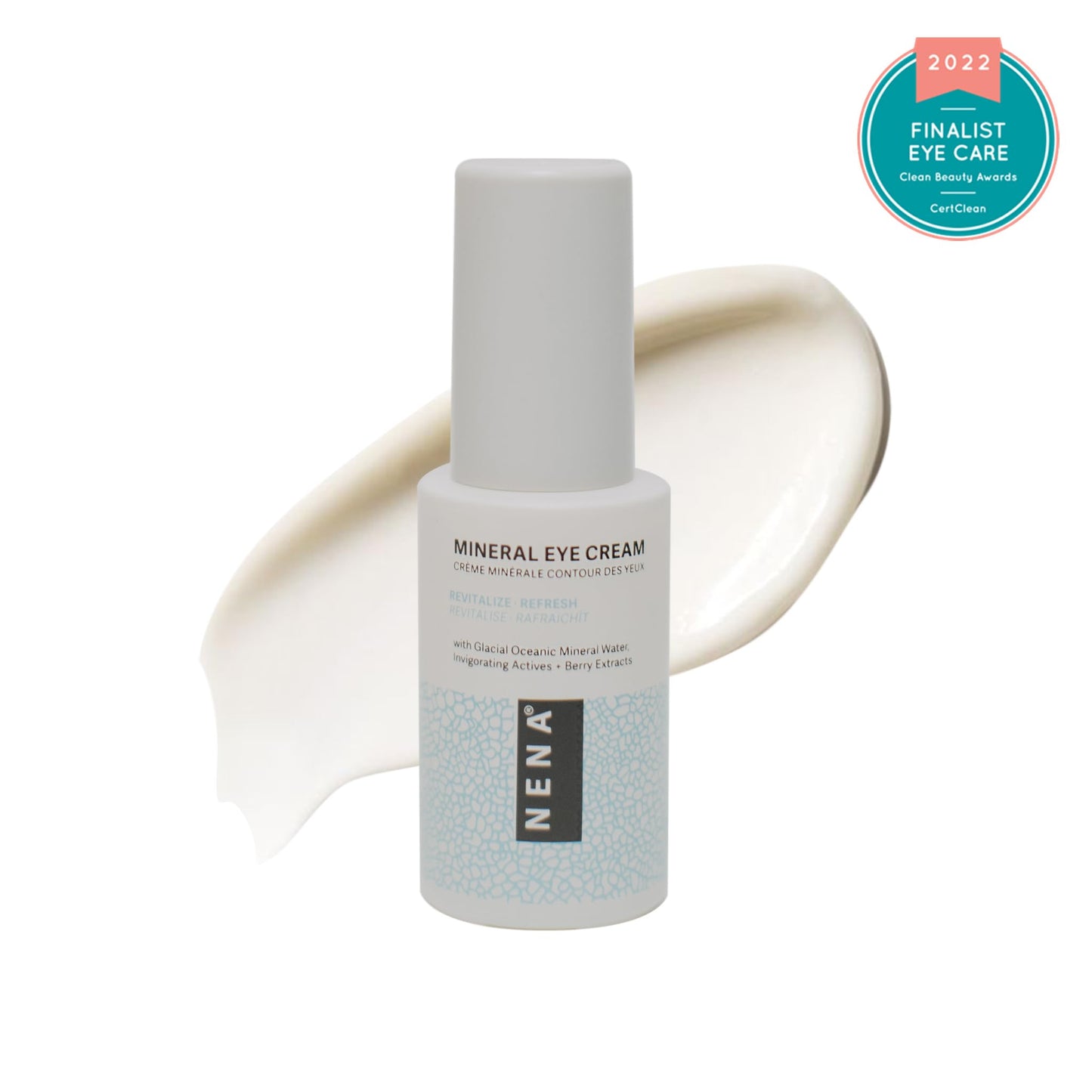 NENA Skincare Mineral Eye Cream - Hydrating Under Eye Cream for Dark Circles - Reduces Appearance of Puffiness with Canadian Glacial Water - 0.5 oz. Beauty & Personal Care NENA