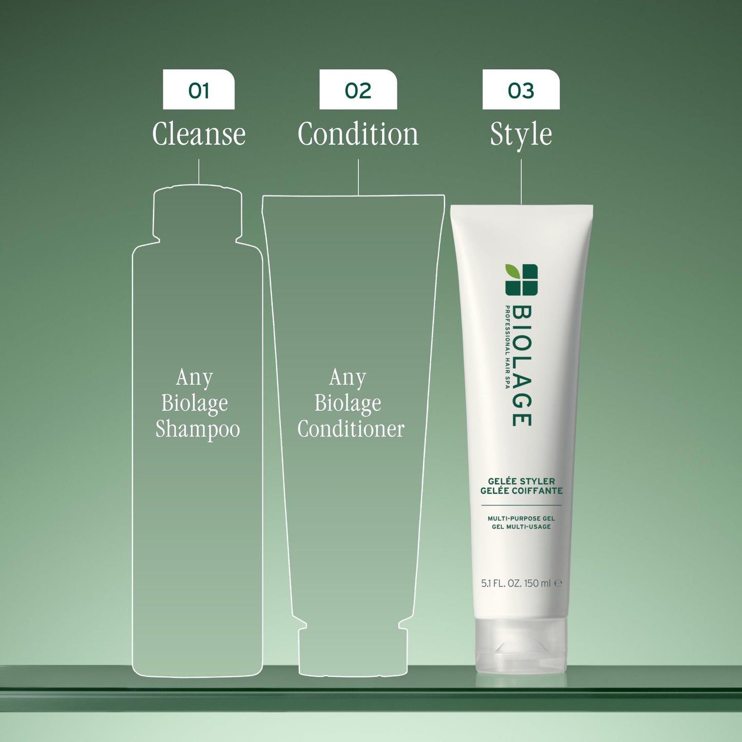 Biolage Styling Gelée - Styling Gel for Slick Backs and Heatless Curls, Firm Hold, Adds Shine & Controls Frizz, Vegan & Cruelty-Free, 16.9 Fl Oz Beauty & Personal Care Biolage