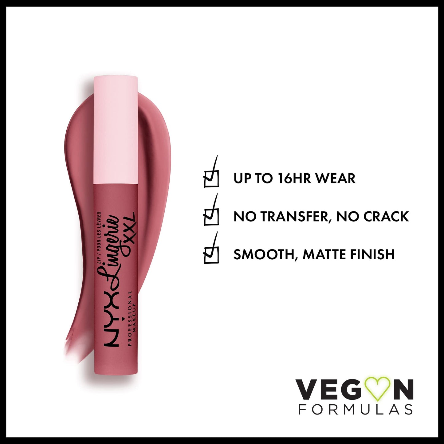 NYX PROFESSIONAL MAKEUP Lip Lingerie XXL Matte Liquid Lipstick - Flaunt It (Dusty Pink) Beauty & Personal Care NYX PROFESSIONAL MAKEUP