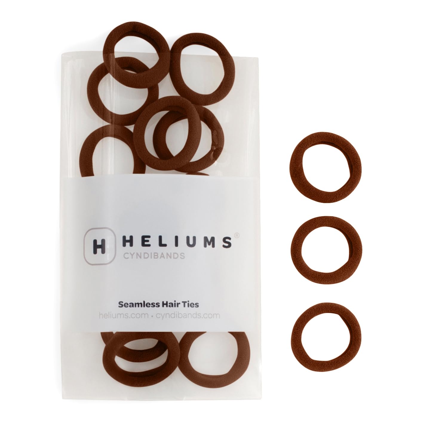 Heliums Small Soft Hair Ties - Brown - 1 Inch Mini Nylon Bands, No Damage Ponytail Holders for Kids, Braids, and Thin Hair - 30 Count Beauty and Personal Care Heliums Default Title