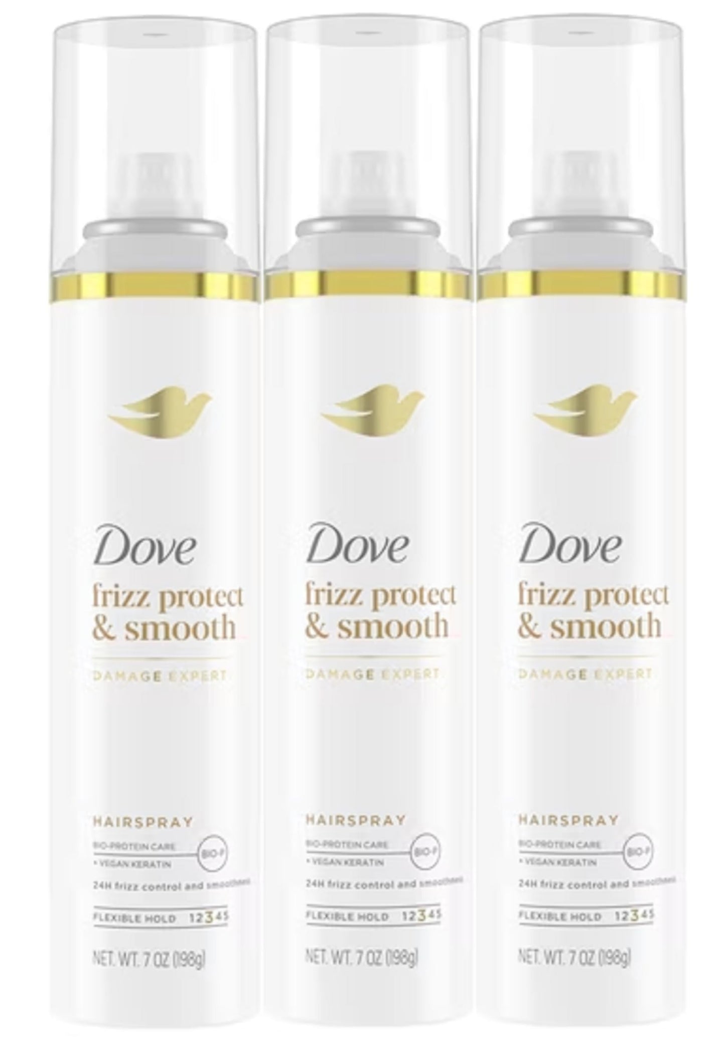 Dove Extra Hold Styling Hairspray, Smooth & Protect Against Frizz & Humidity, 24-Hour Flexible Hold, Anti-Frizz Hair Spray, 7 oz (Pack of 3) Beauty & Personal Care Dove