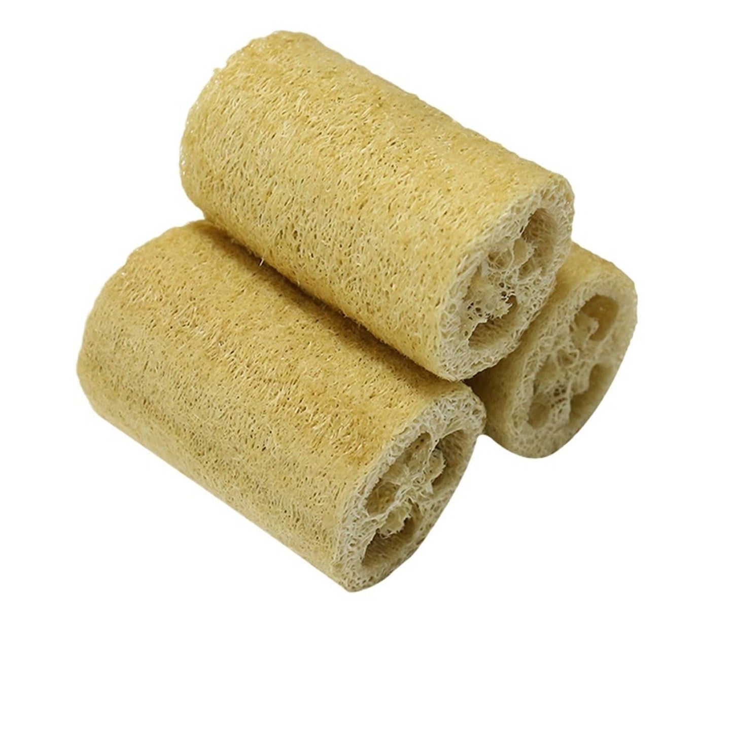 Natural Loofah Bath Body Shower Sponge Scrubber Pad Whole Full Lufa Exfoliation Biodegradable Luffa Sponge Scrubber(10cm-3pcs) Beauty and Personal Care HIVJEEDYH
