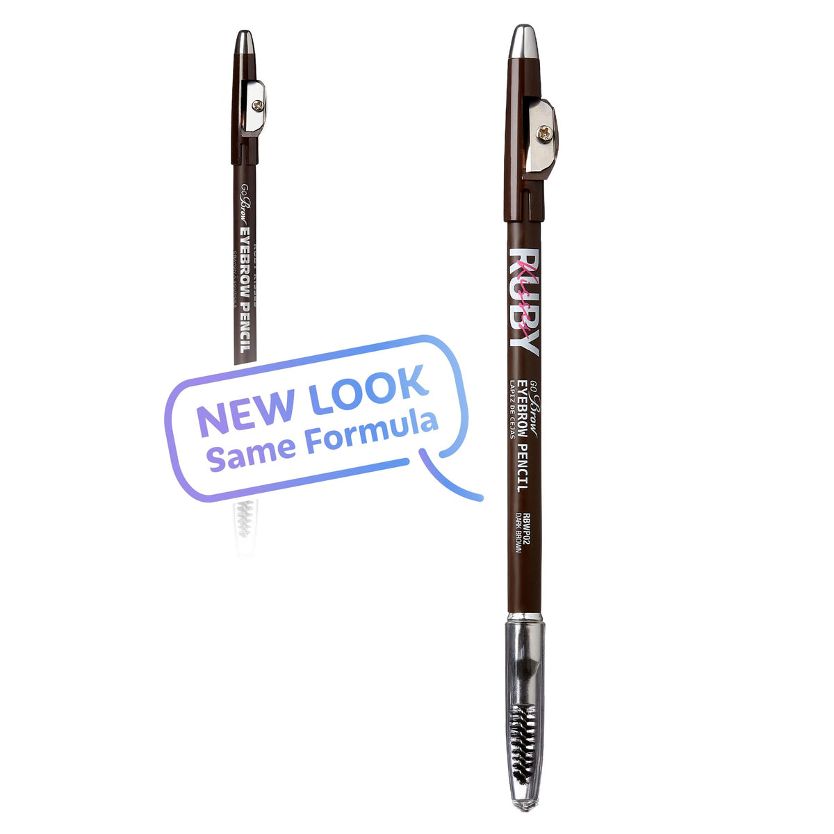 Kiss Go Brow Eyebrow Wooden Pencil Dark Brown (6 Pieces) Beauty & Personal Care Ruby Kisses