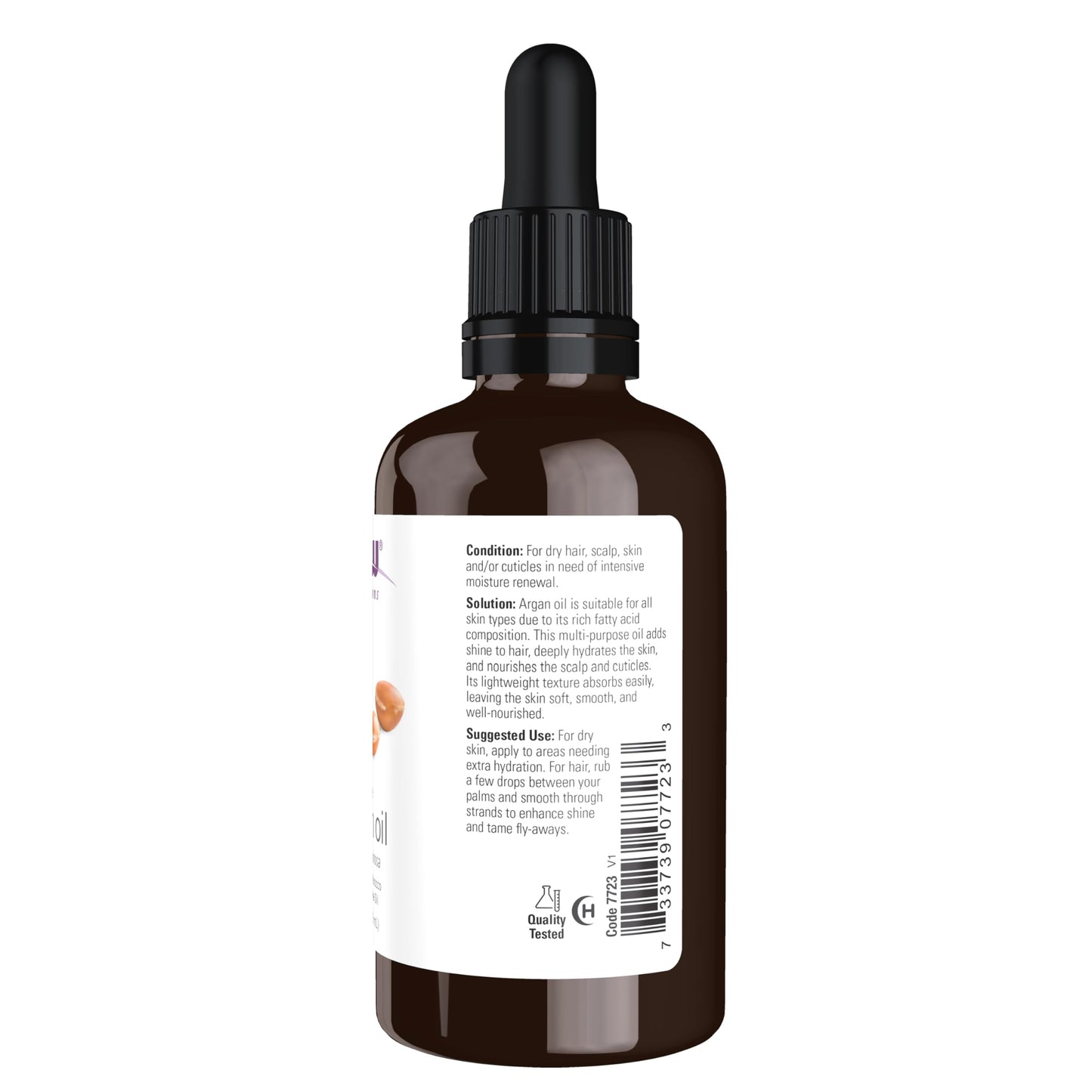 NOW Solutions Pure Argan Oil, 100% Pure, "Gold of Morocco" Multi-Purpose Oil, 2-Ounce Beauty & Personal Care NOW Foods
