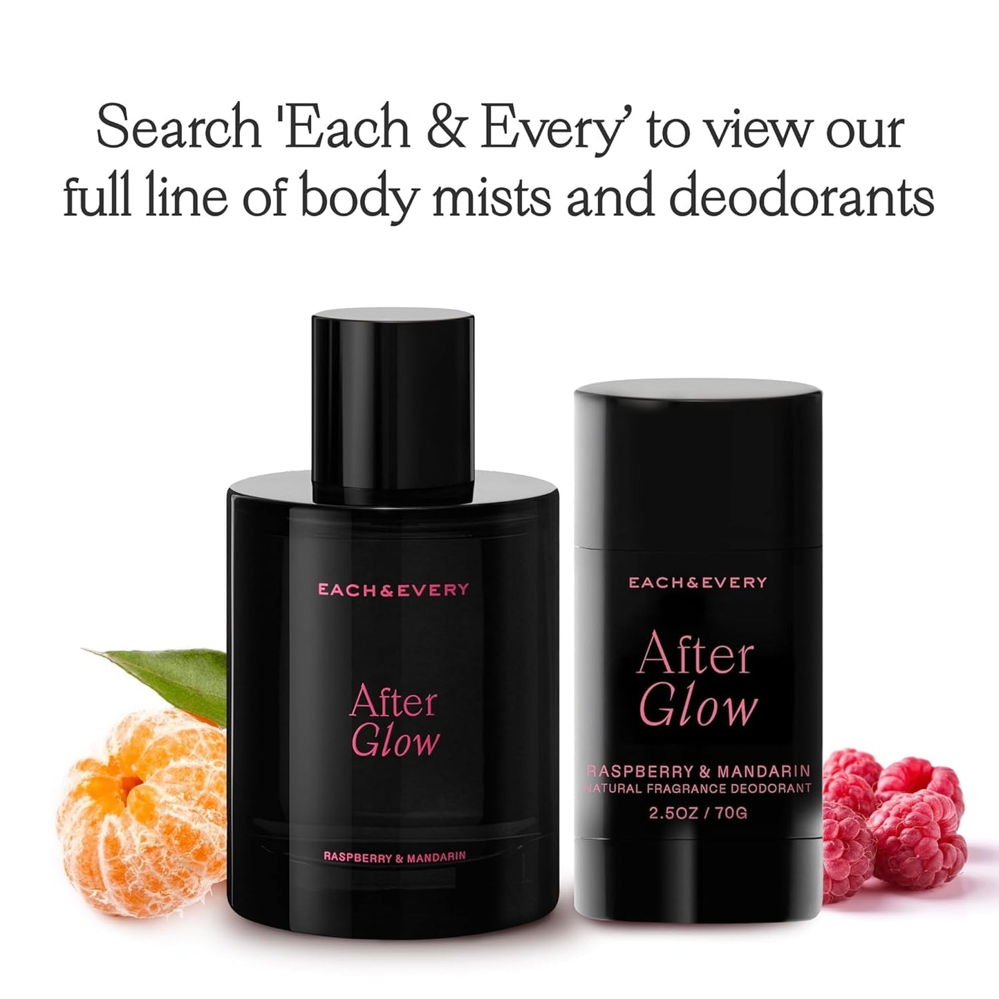 Each & Every Hair & Body Mist - Hair Perfume & Body Spray for Women & Men, 100% Natural Fragrance Rasberry & Mandarain, Resfreshing Bright Sweet Beauty & Personal Care Each & Every
