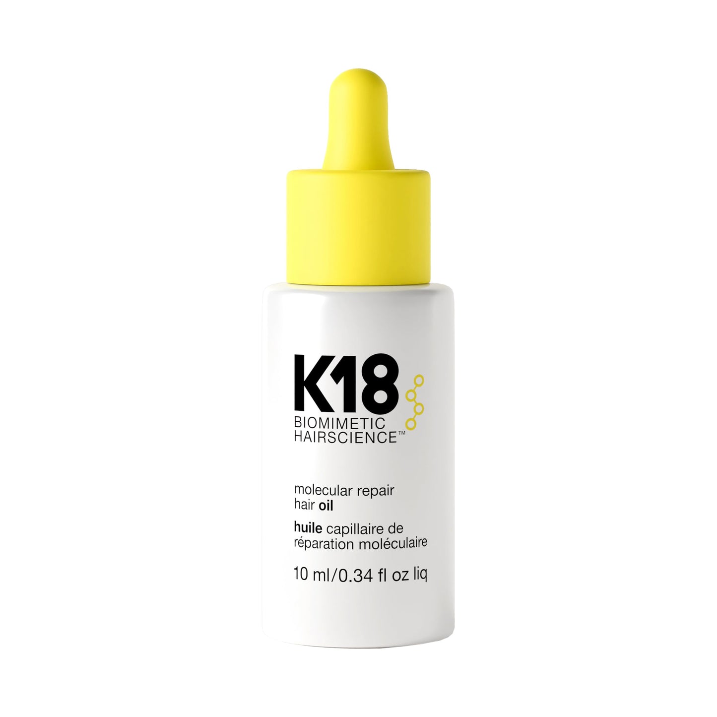 K18 Molecular Repair Hair Oil - Strengthening Peptide Damaged Hair Treatment Oil - 24-Hour Frizz Control + Heat Protectant - Helps Reduce Split Ends + Beauty and Personal Care K18