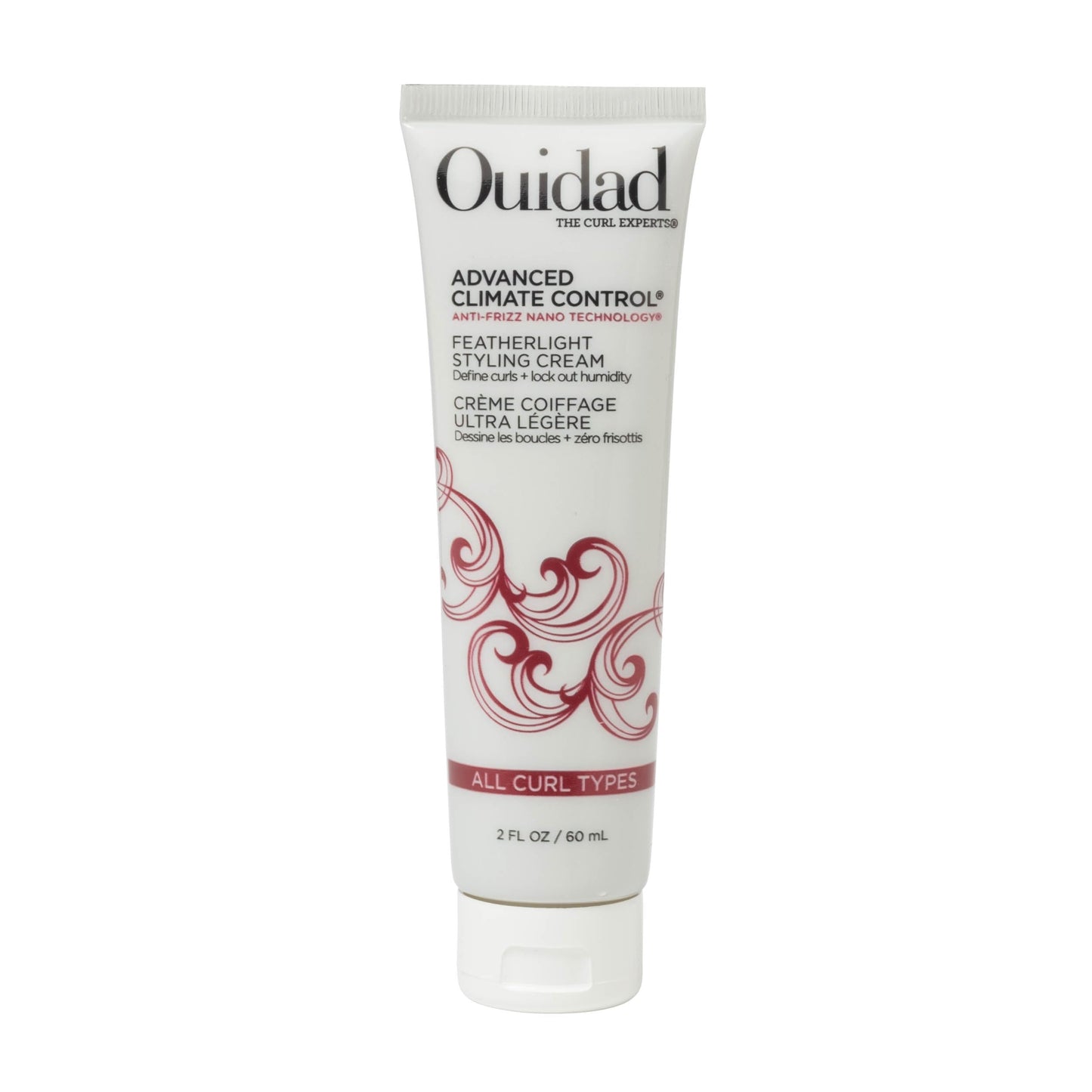Ouidad Advanced Climate Control Styling Cream, 2 fl oz, Featherlight Curl Cream for Curly Hair, Shiny, Hydrated & Frizz-Free Curls, Sulfates, Parabens Beauty & Personal Care Ouidad