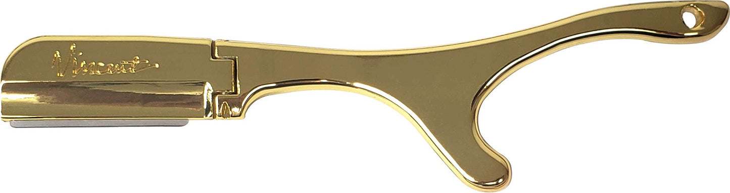 Vincent Weasel Razor in association with VanDaGoat (Right Handed, Gold, Stainless Steel, Traditional, 1 Count, Male, Adult, Unisex-Adults, Traditional Beauty and Personal Care Vincent