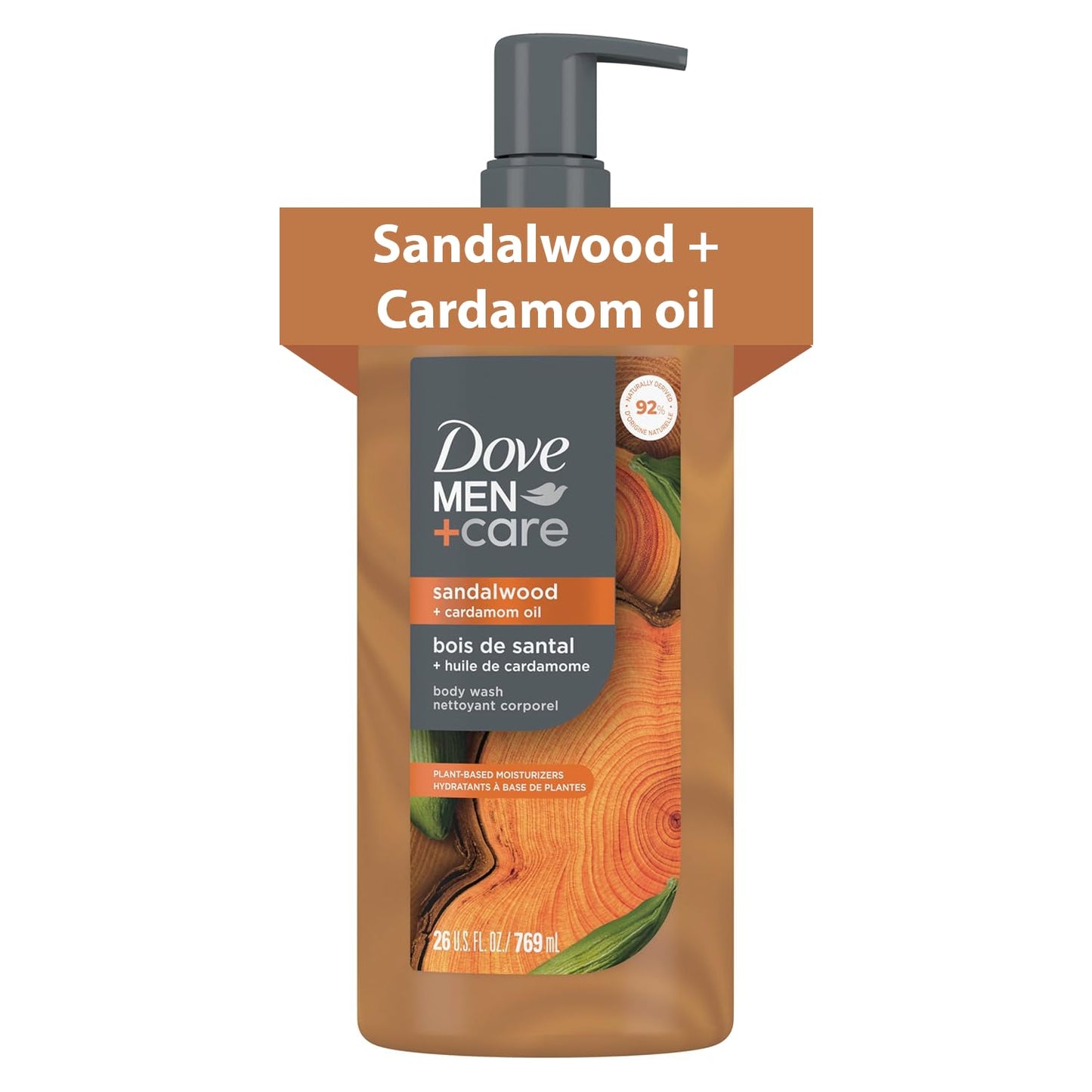 DOVE MEN Sandalwood + Cardamom Oil Moisturizing Body Wash | #1 Dermatologist Body Wash for Men, Sulfate Free, Paraben Free, & Dye Free | 26oz Beauty & Personal Care DOVE MEN + CARE