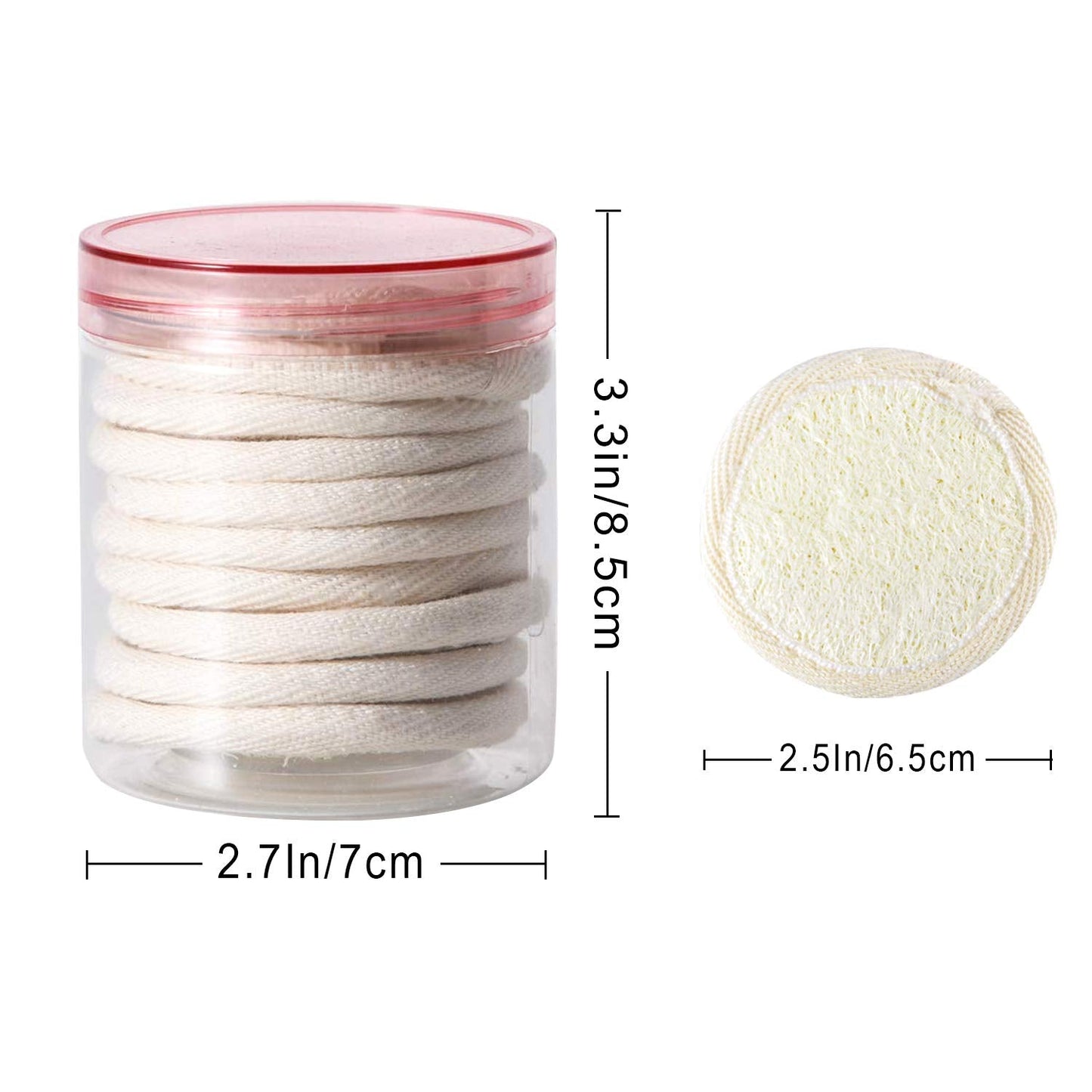 10 Packs Exfoliating Loofah Sponge Loofa Pads,Loofah Face Brush Cleanser and Massager,100% Natural Eco Loofah for Man Women Facial Cleansing Body Wash Beauty & Personal Care Delicate girl