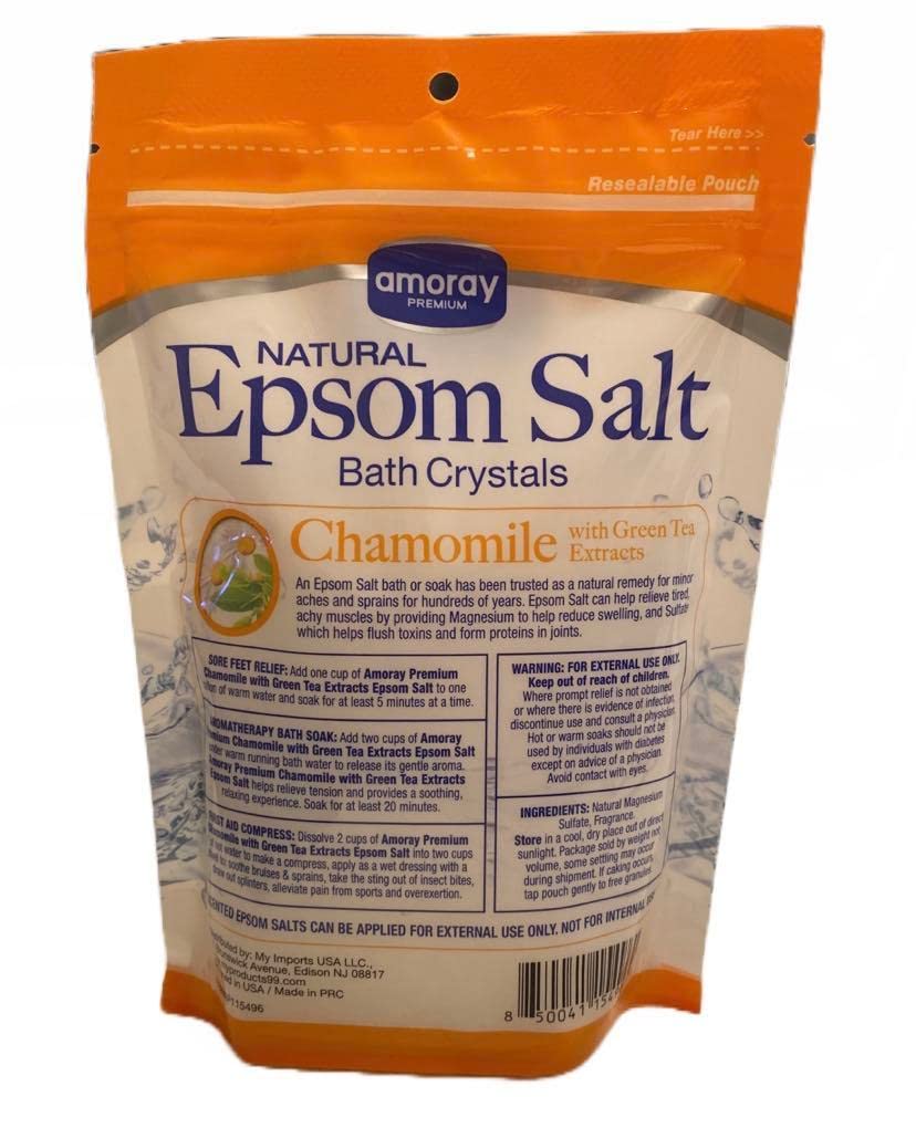 Natural Epsom Salt Bath Crystals Beauty and Personal Care AMORAY PREMIUM