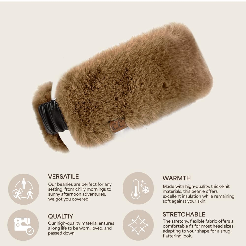 C.C Women's Faux Fur Headband Winter Ear Warmer