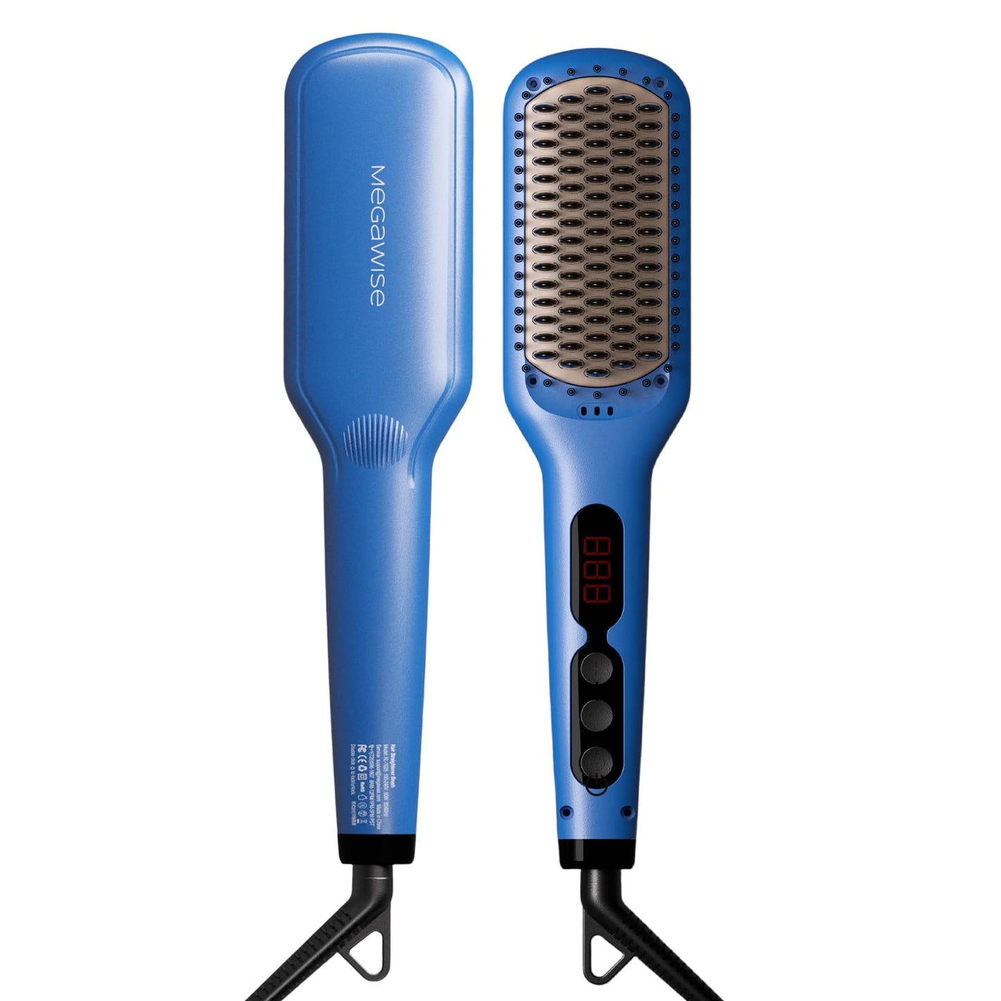 MEGAWISE Pro Ceramic Ionic Hair Straightener Brush for Home Salon | MCH Fast 20s Heating Tech with Auto-Off Safety | Anti-Scald with Universal Dual Beauty & Personal Care MEGAWISE
