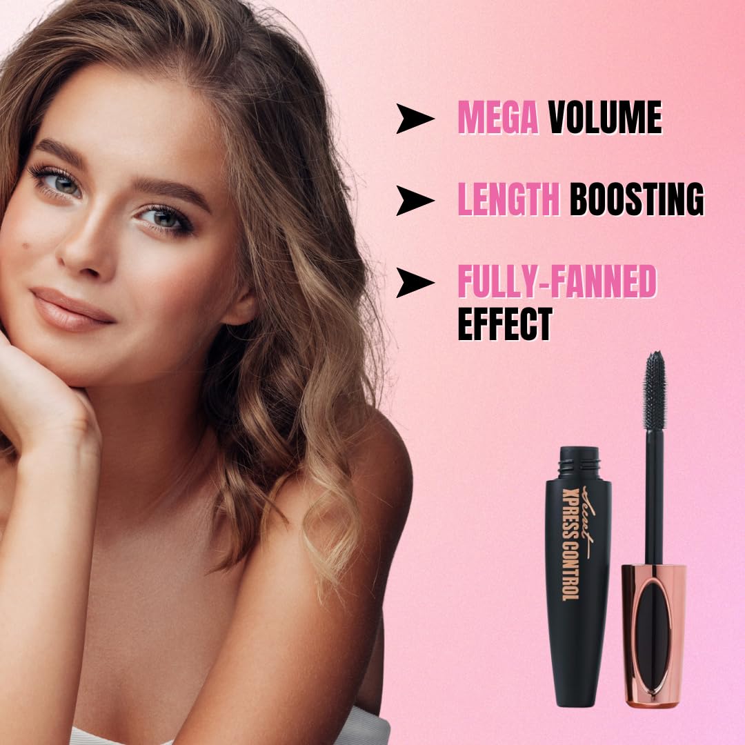 Silk Fiber Mascara 4D, Lengthening and Thickening, Volumizing, Long Lasting, Smudge-Proof, All Day Full, Long, Thick, Smudge-Proof Eyelashes Beauty & Personal Care Secret Xpress Control