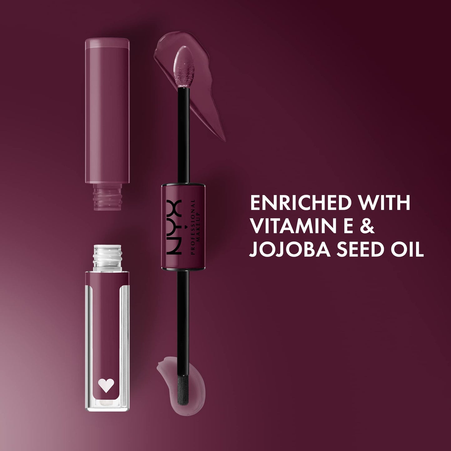 NYX Professional Makeup Shine Loud, Long-Lasting Liquid Lipstick with Clear Lip Gloss - Make It Work (Cool-Toned Plum) Beauty & Personal Care NYX PROFESSIONAL MAKEUP