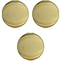 Stephanie Imports Set of 3 Double Sided Magnifying Compact Mirrors with Brushed Metal Finish (Gold, Round) Beauty & Personal Care Stephanie Imports